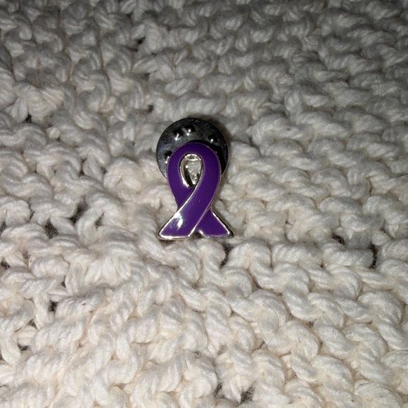Purple Awareness Ribbon Pin - Picture 2 of 4